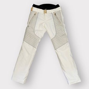BOGNER SPORT white technical insulated ski pants belt M